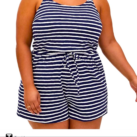 torrid Other - Torrid romper navy and white